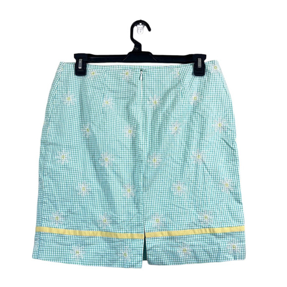 Vintage Women's Plaid Daisy David Brooks Skirt 14 - Picture 4 of 5